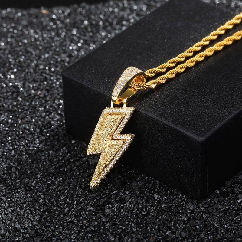 Lightning Hip Hop Pendant Micro-inlaid Zircon Hip Hop Jewelry