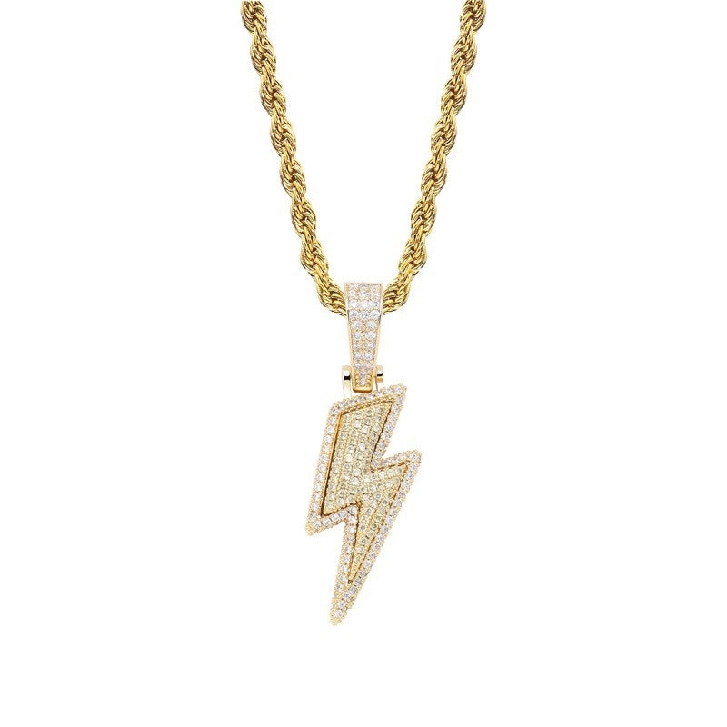 Lightning Hip Hop Pendant Micro-inlaid Zircon Hip Hop Jewelry