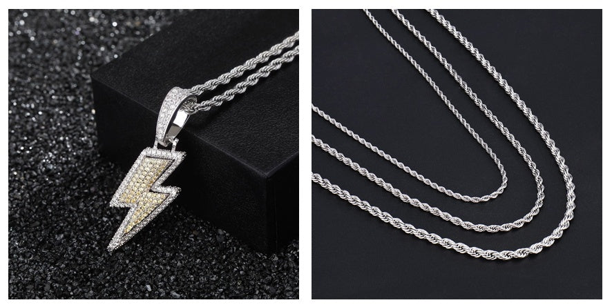 Lightning Hip Hop Pendant Micro-inlaid Zircon Hip Hop Jewelry