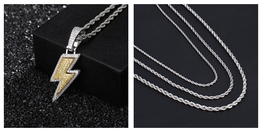 Lightning Hip Hop Pendant Micro-inlaid Zircon Hip Hop Jewelry